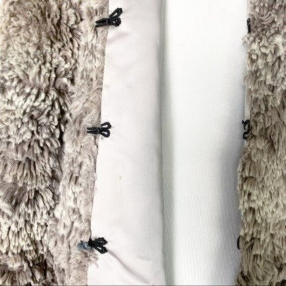 Vintage Handmade Faux Fur Shag Teddy Jacket Gray Neutral Gray Small/Medium - Picture 10 of 11